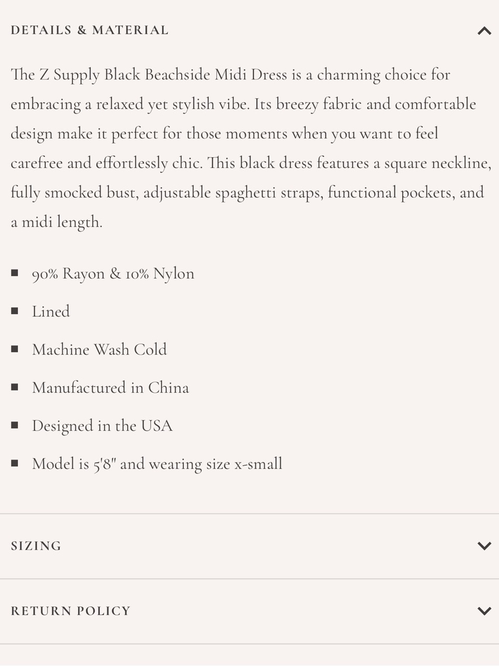 Z Supply Black Smocked Waist Midi Dress - Picture 9 of 11